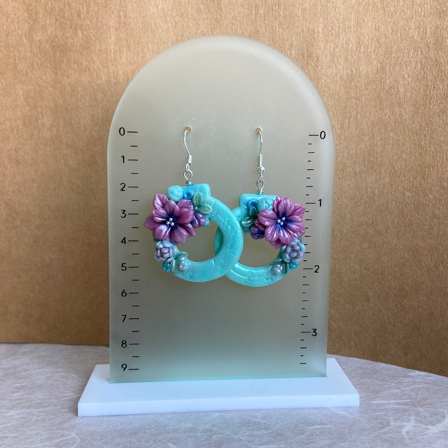 Abstract vase & flowers Earrings
