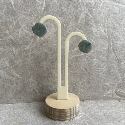 Jade Pebble Stud Earrings
