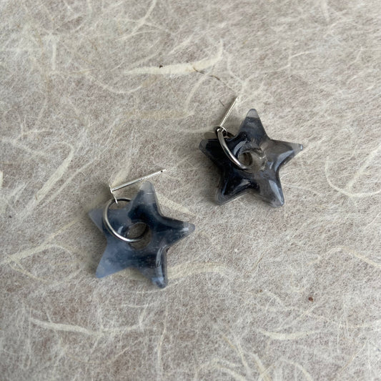 Cloudy Star Charm Resin Studs