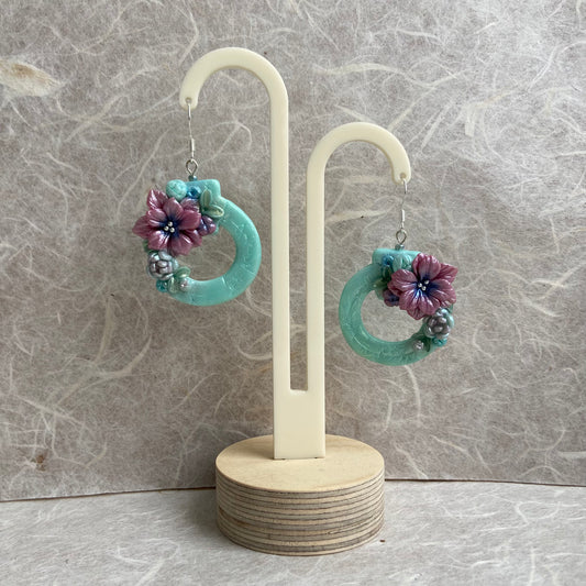 Abstract vase & flowers Earrings