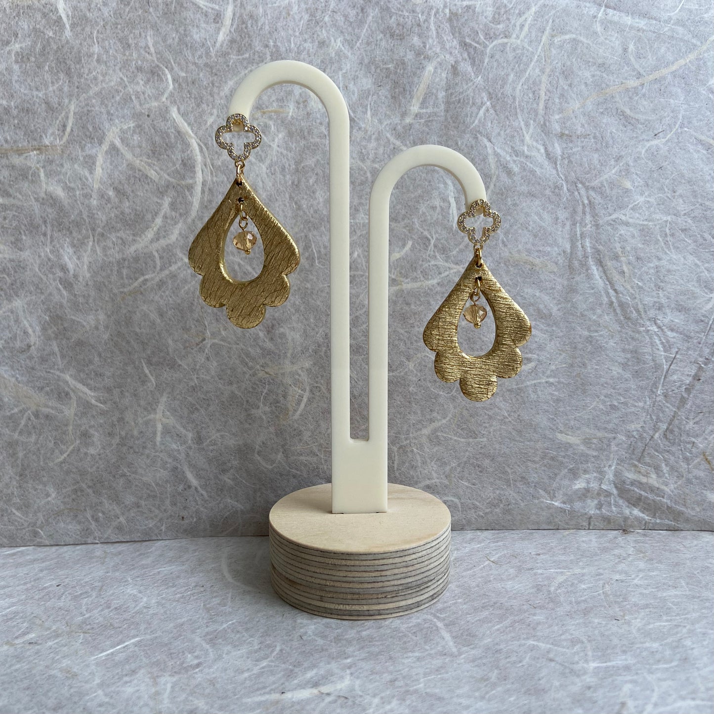 Moroccan Brushed Gold Earrings