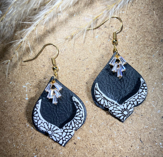 Black & White Moroccan Earrings