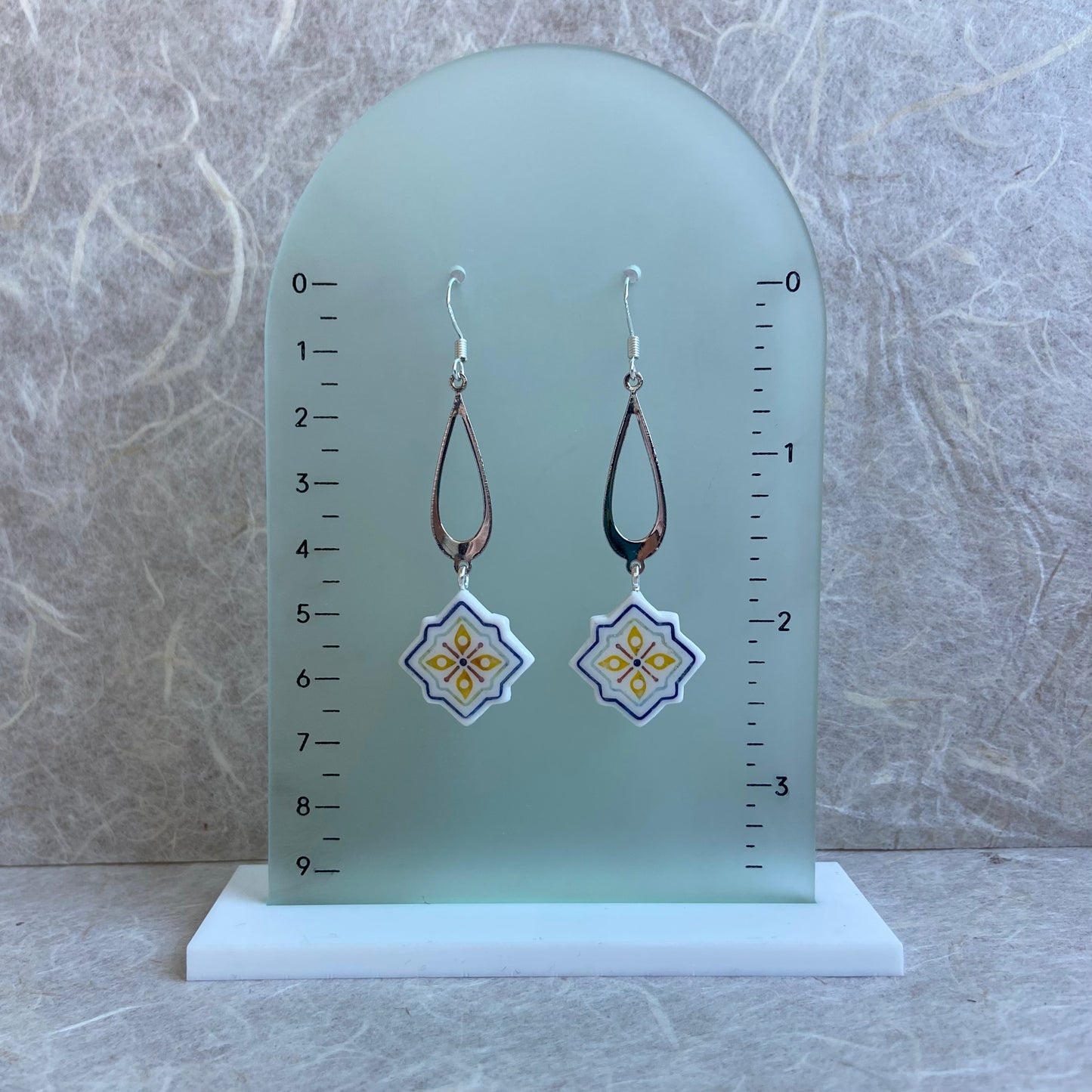 Arabian Diamond Tile Earrings