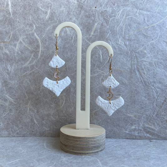 Arabian & Moon Textured Earrings