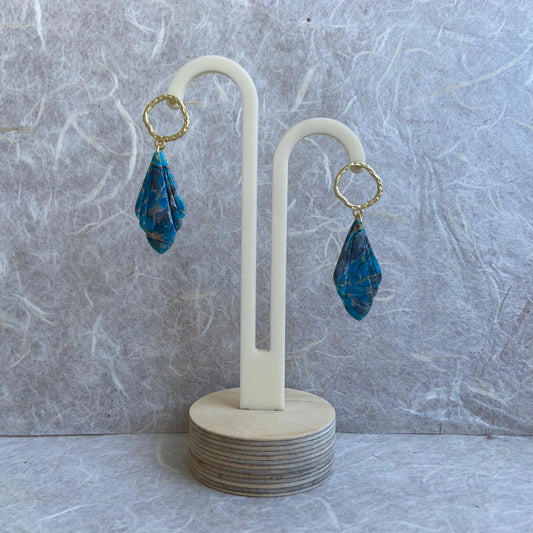 Art Deco Scallop Fan Earrings