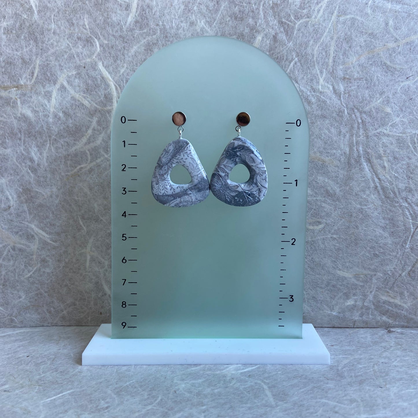 Abstract Patterned Donut Earrings