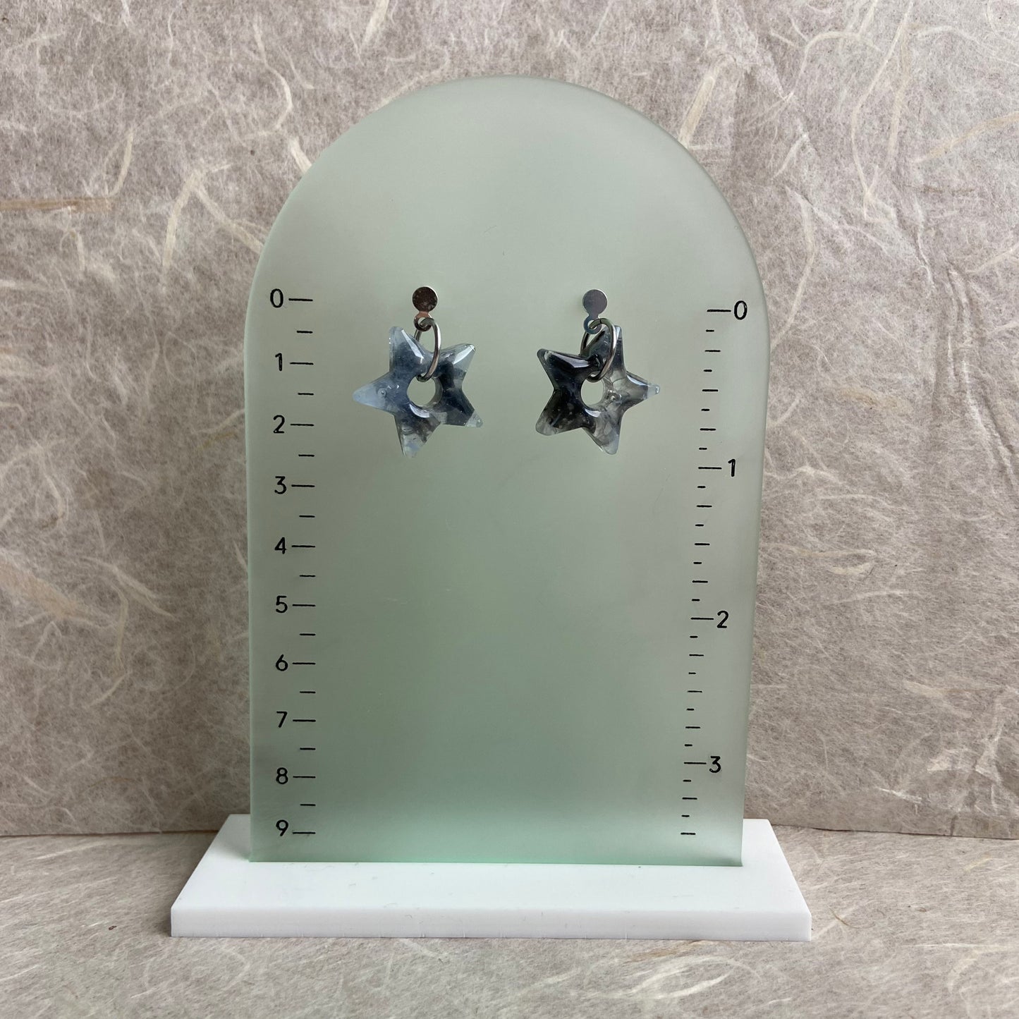 Cloudy Star Charm Resin Studs