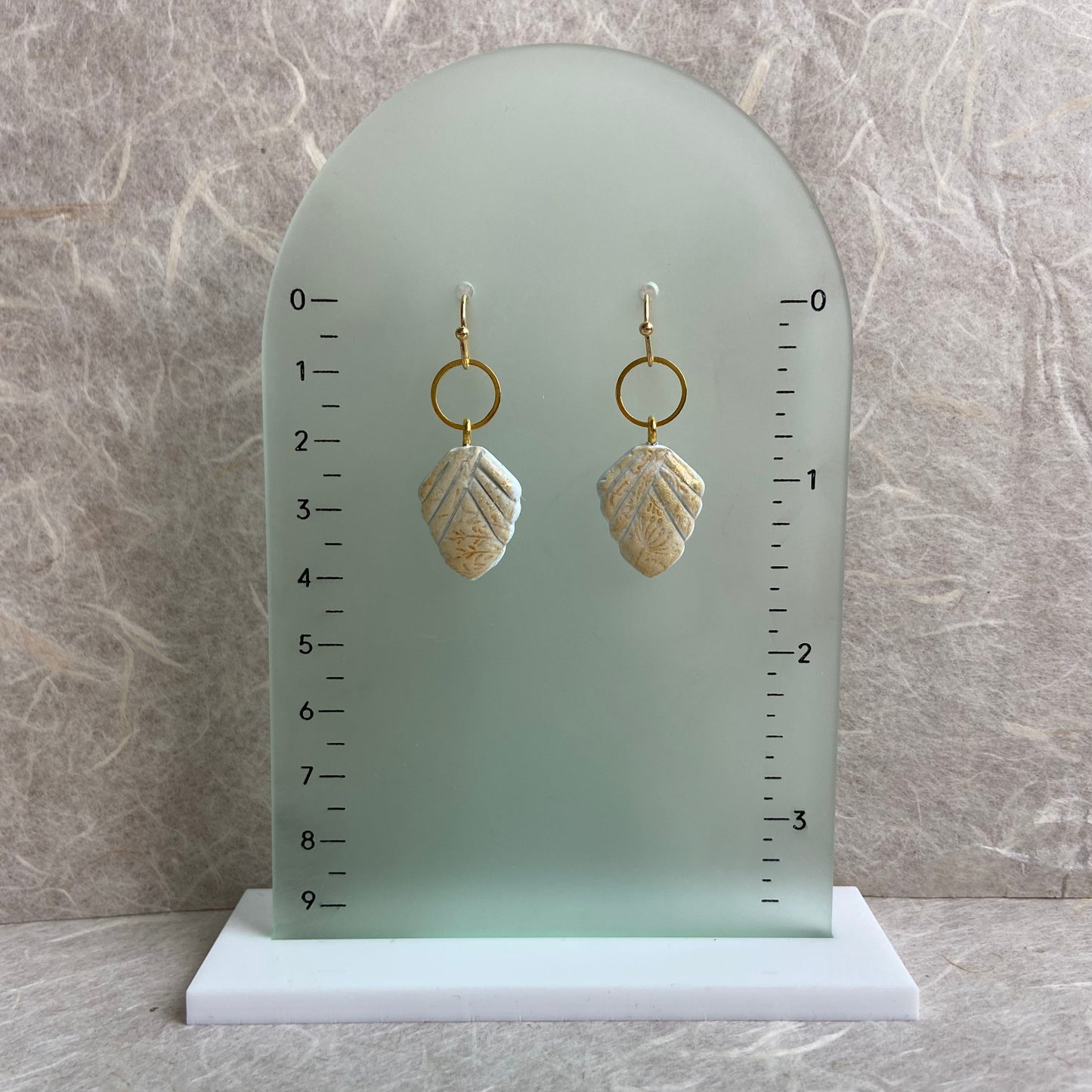Art Deco Texture Stud Earrings