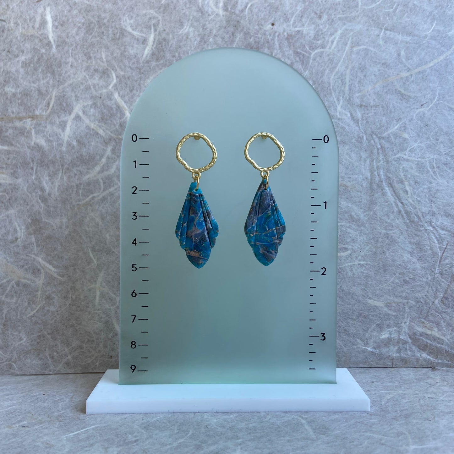 Art Deco Scallop Fan Earrings