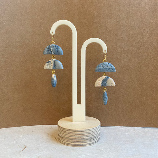 Abstract Meadows Mushroom Earrings