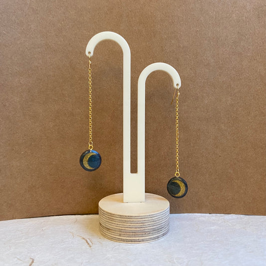 Iridescent Moon Earrings