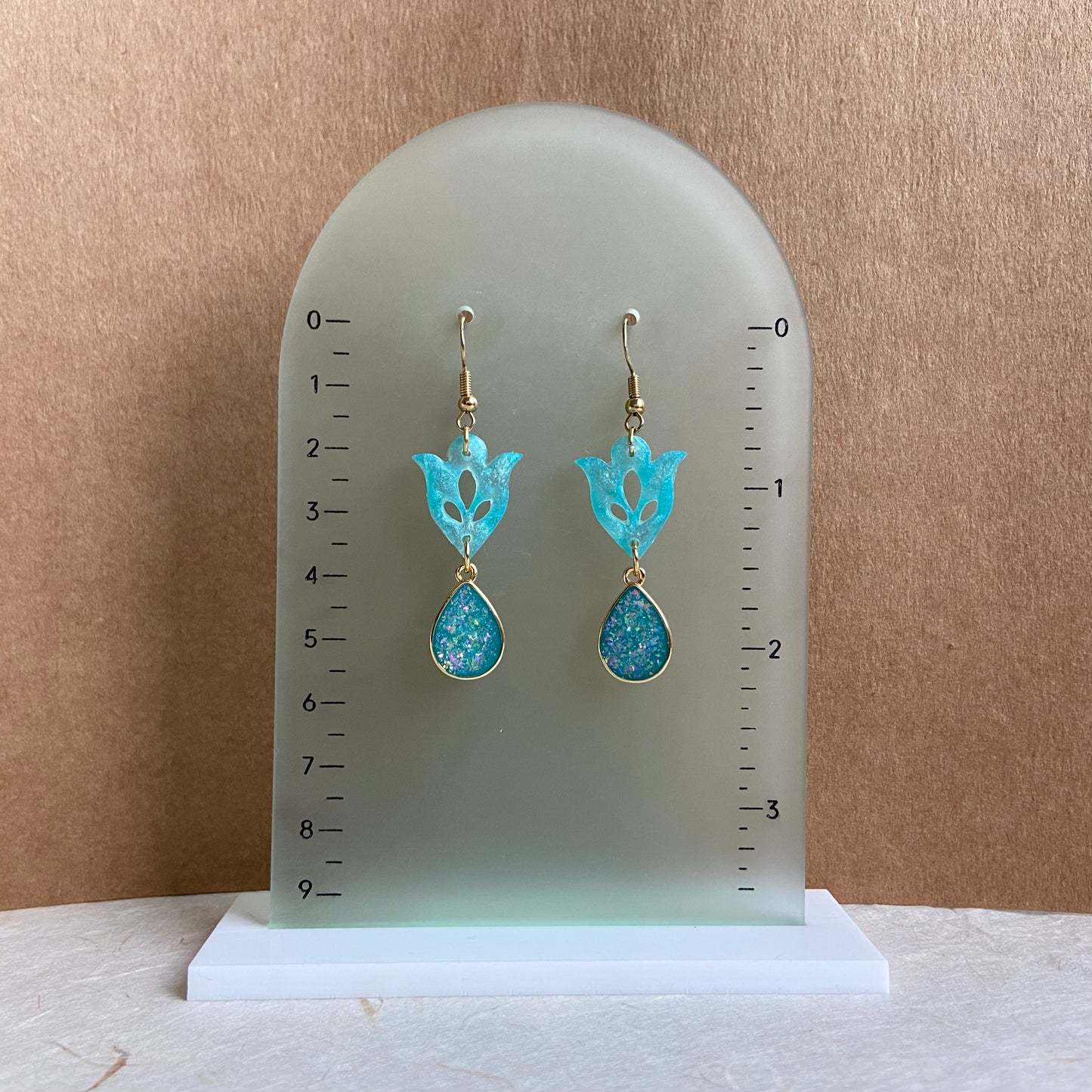 Turquoise Tulip Earrings