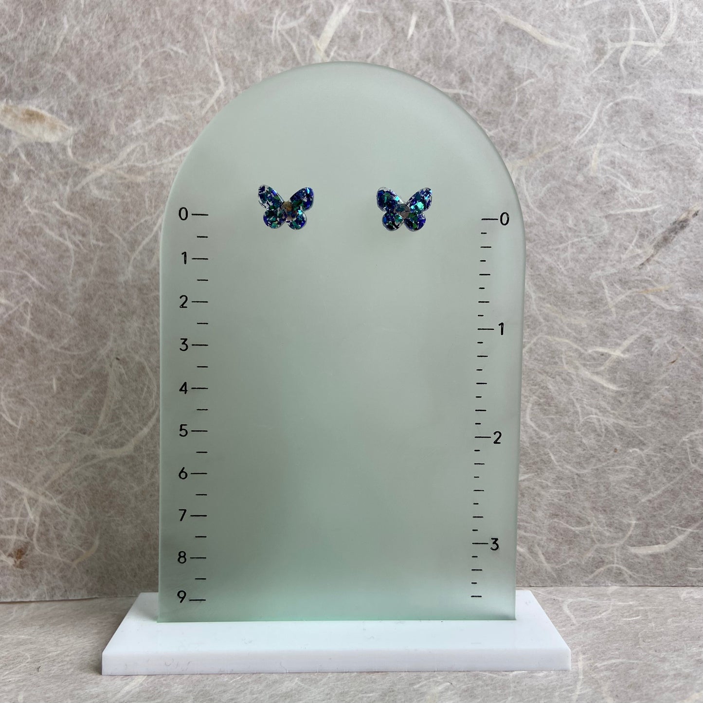 Tiny Blue Butterfly Earrings