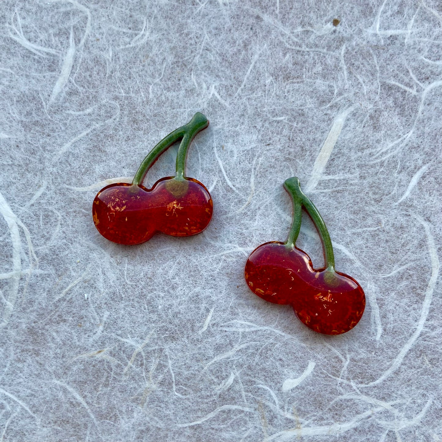 Cherry Resin Earrings
