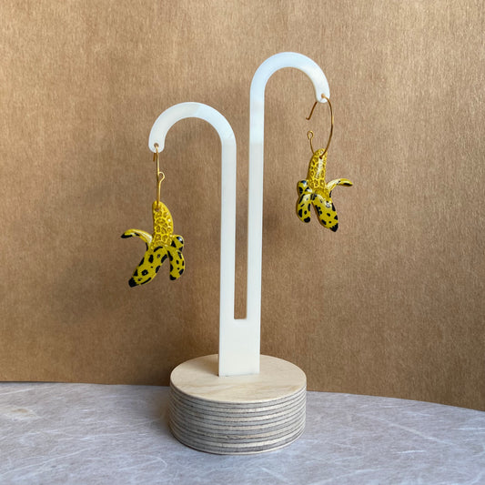 Banana Hoop Earrings