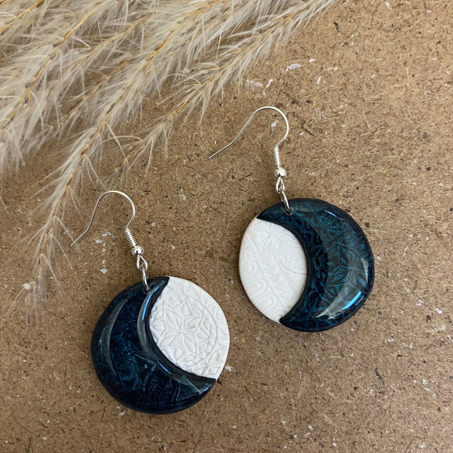 Iridescent Moon Earrings