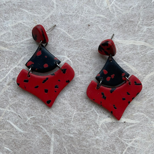 Red & Black Flamenco Earrings