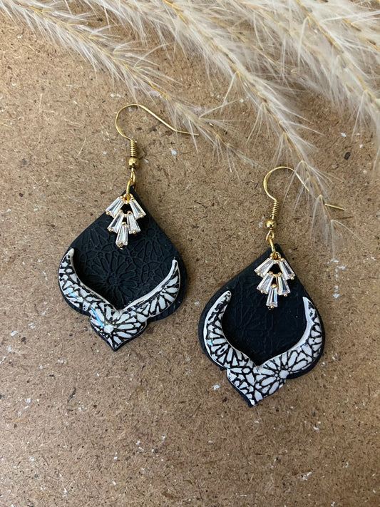 Black & White Moroccan Earrings