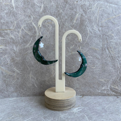 Crescent Moon & Star Earrings