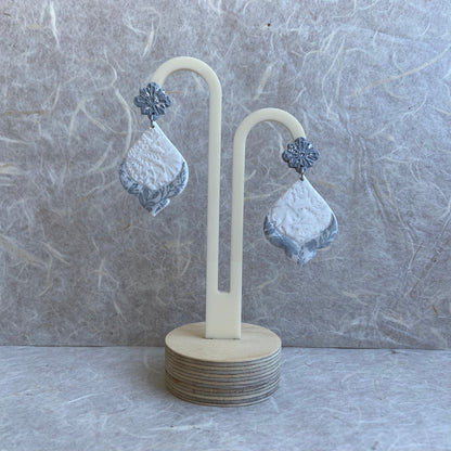 White & Grey Moroccan Earrings