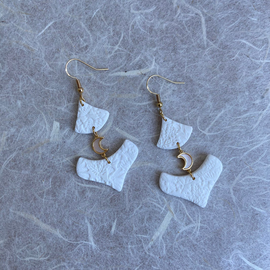 Arabian & Moon Textured Earrings