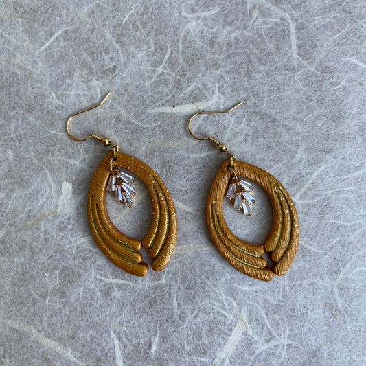 Golden Scallop Shell Earrings