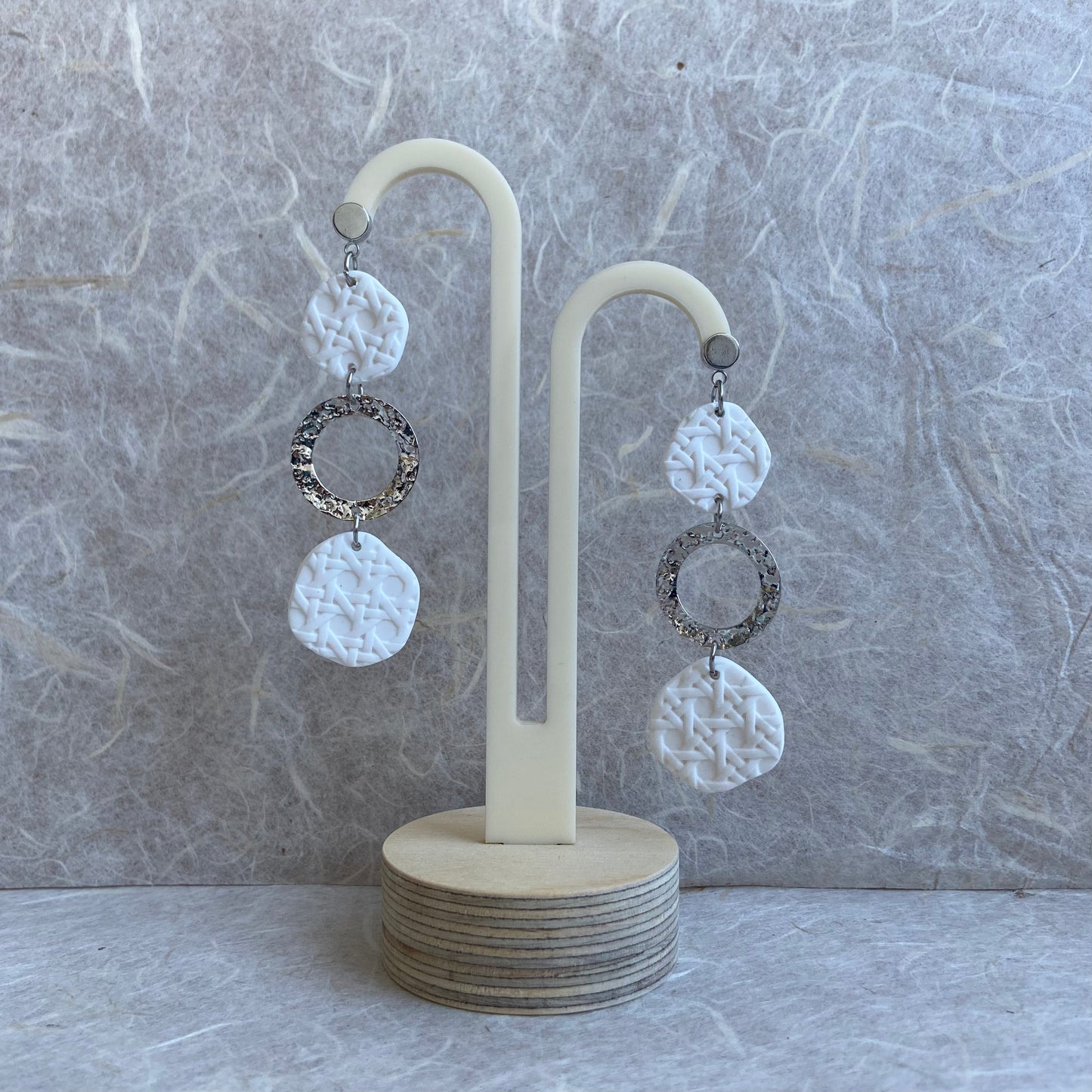 Rattan Pebble Earrings