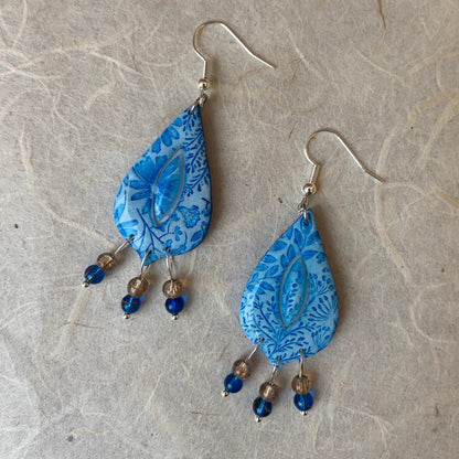 Blue Moroccan Tear Earrings