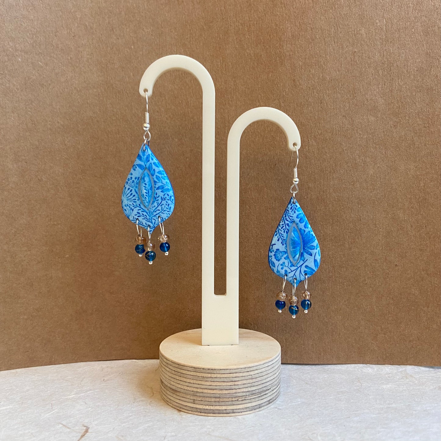 Blue Moroccan Tear Earrings