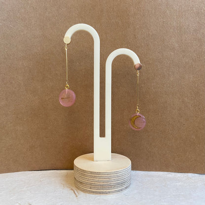 Pink & Gold Celestial Earrings