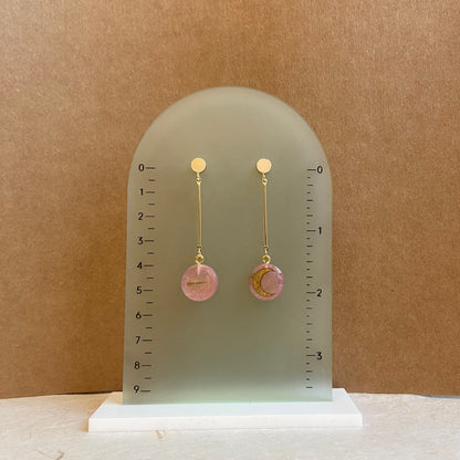 Pink & Gold Celestial Earrings