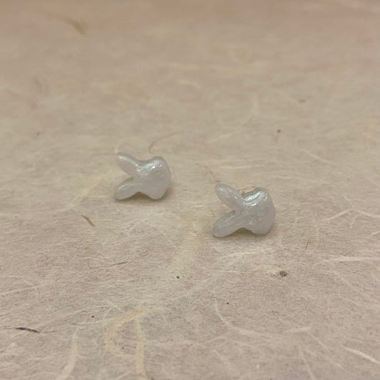 Opal Bunny Resin Studs