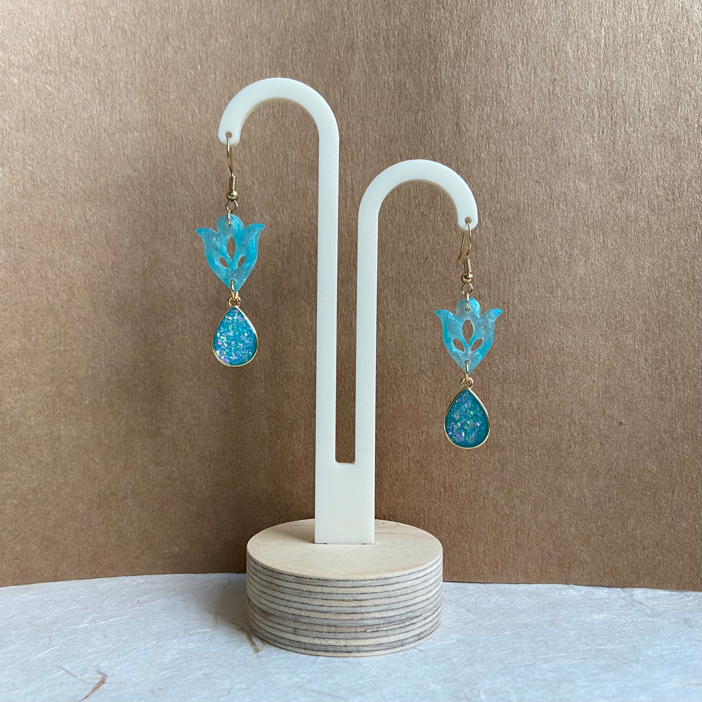 Turquoise Tulip Earrings