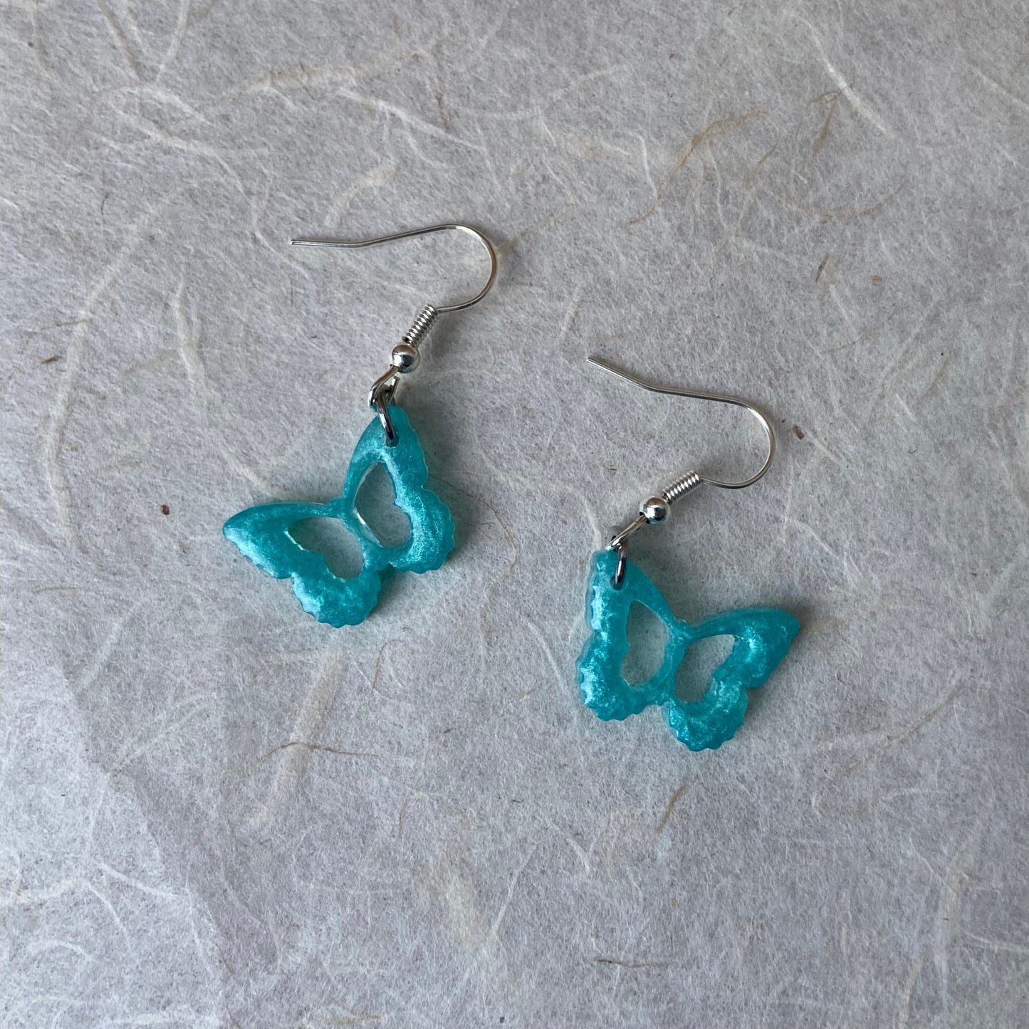 Mini Blue Butterfly Earrings