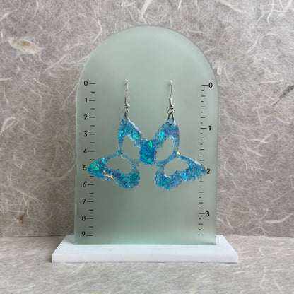 Blue Shiny Butterfly Earrings