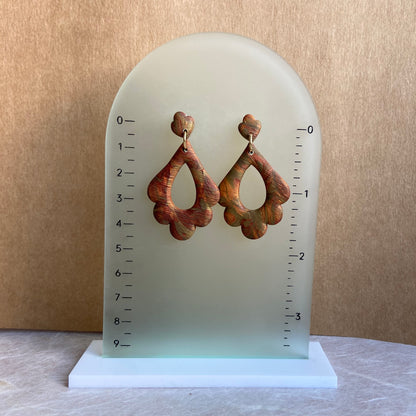 Moroccan Brushed Marble Earrings