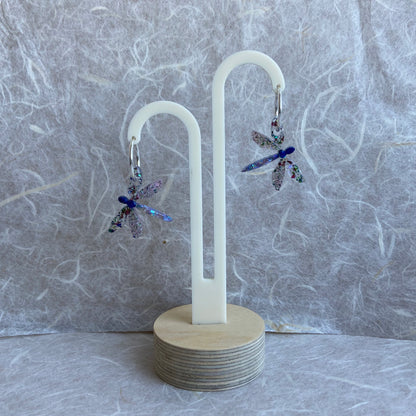 Dragonfly Charm Resin Hoops #3