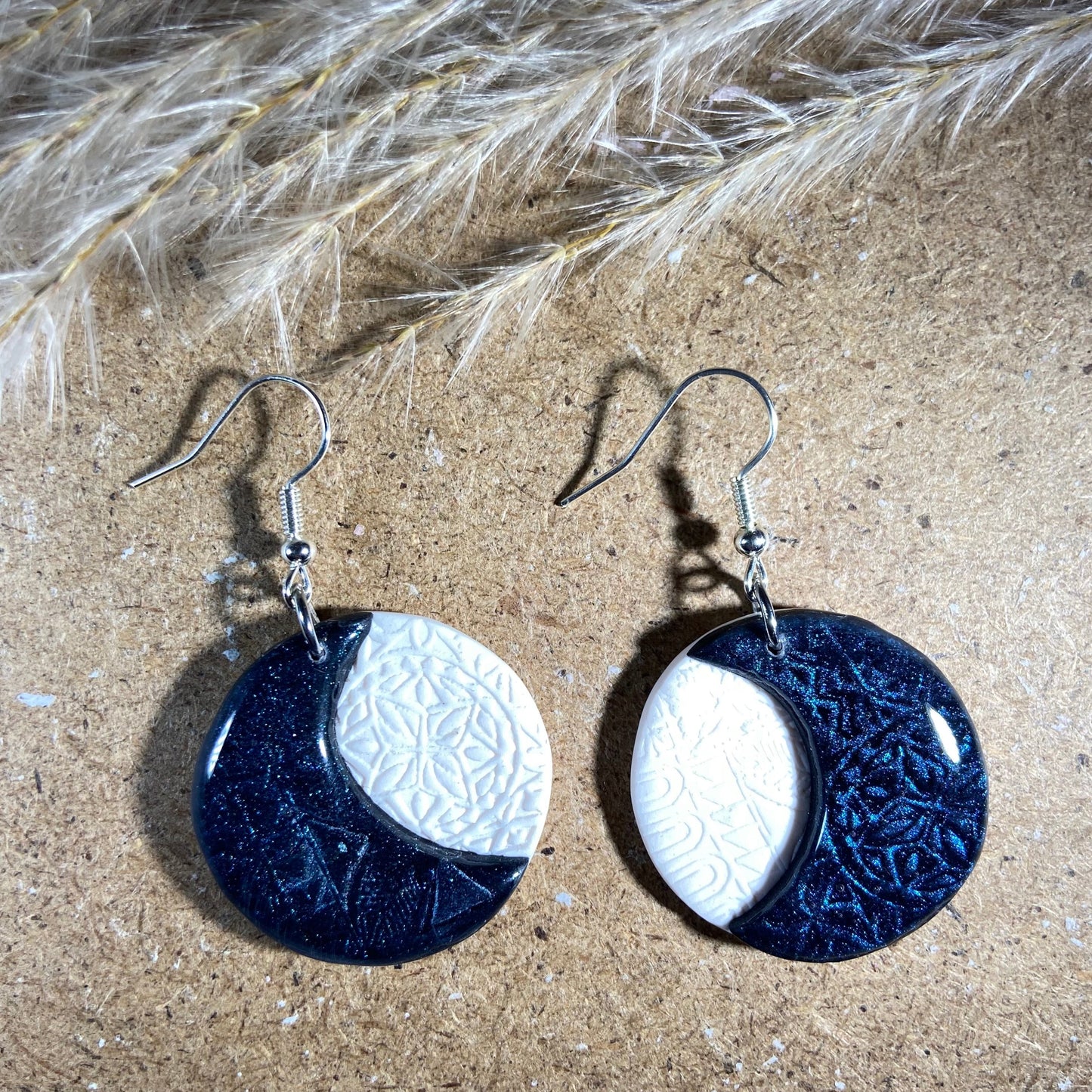 Iridescent Moon Earrings