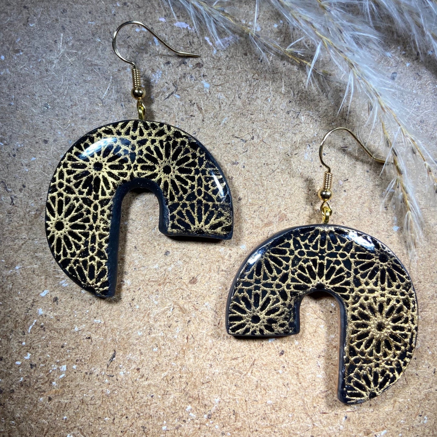 Black & Gold Moroccan Earrings