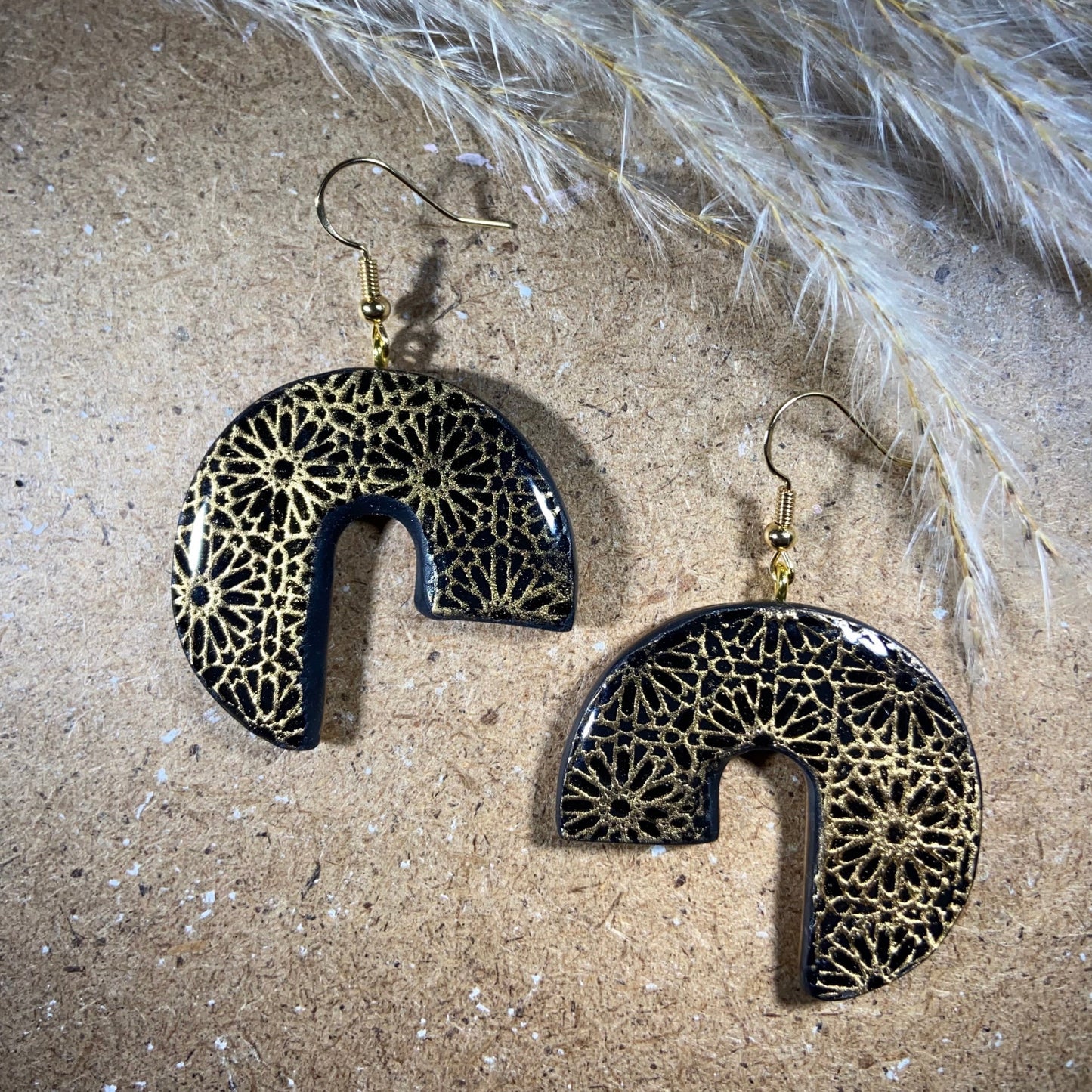 Black & Gold Moroccan Earrings