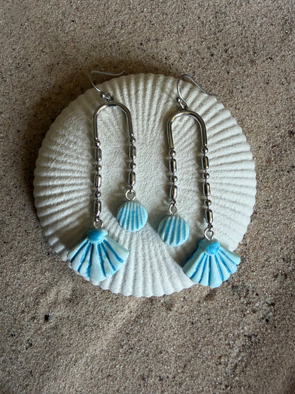 Shell Arch Texture Reversible Earrings