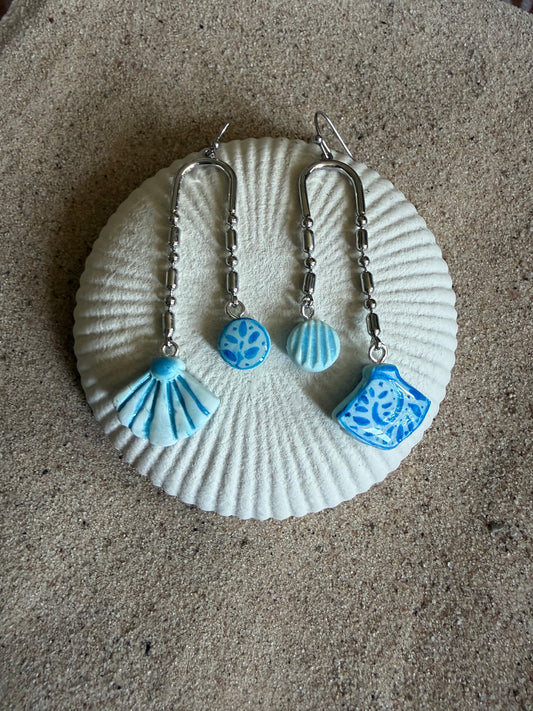Shell Arch Texture Reversible Earrings