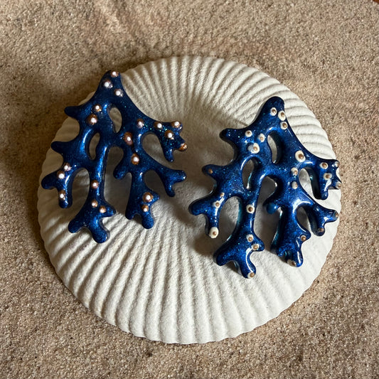 Blue Coral studs