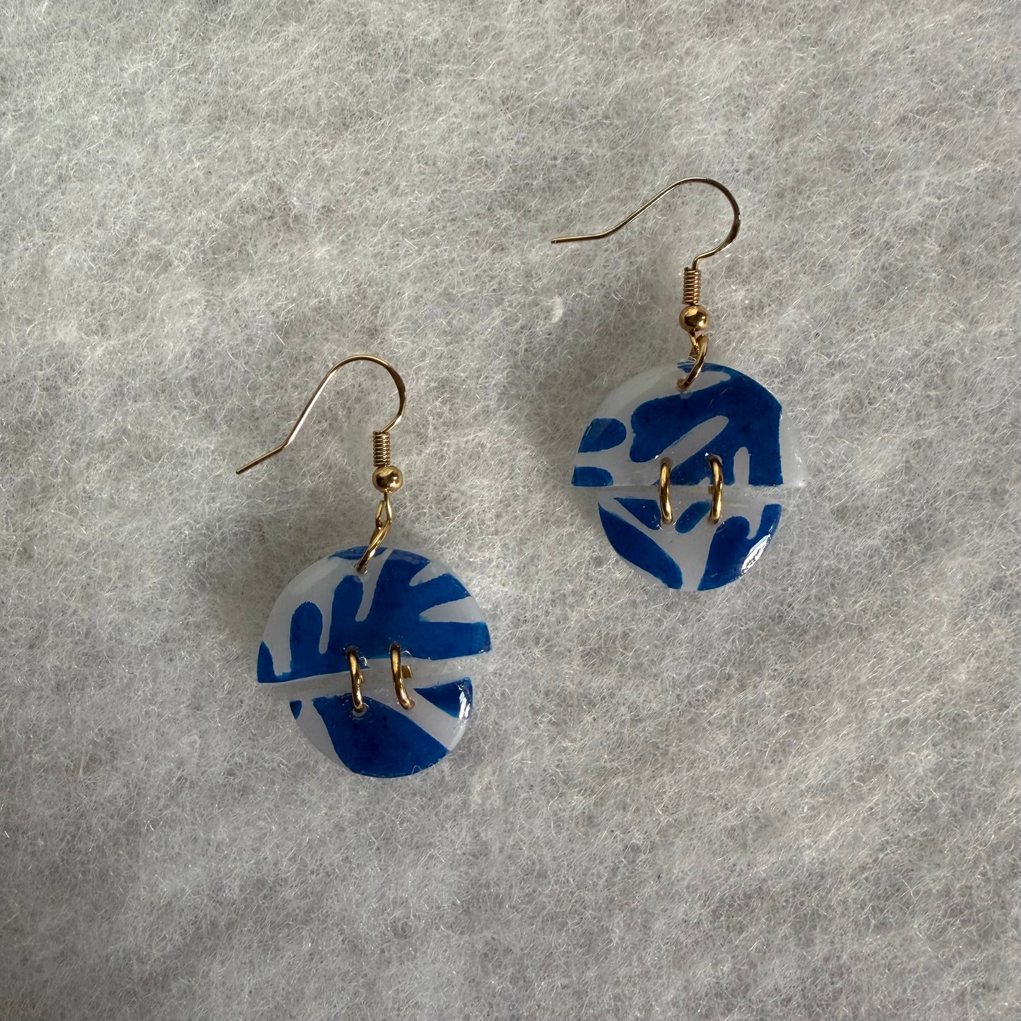 Abstract Mushroom Matisse inspired Earrings