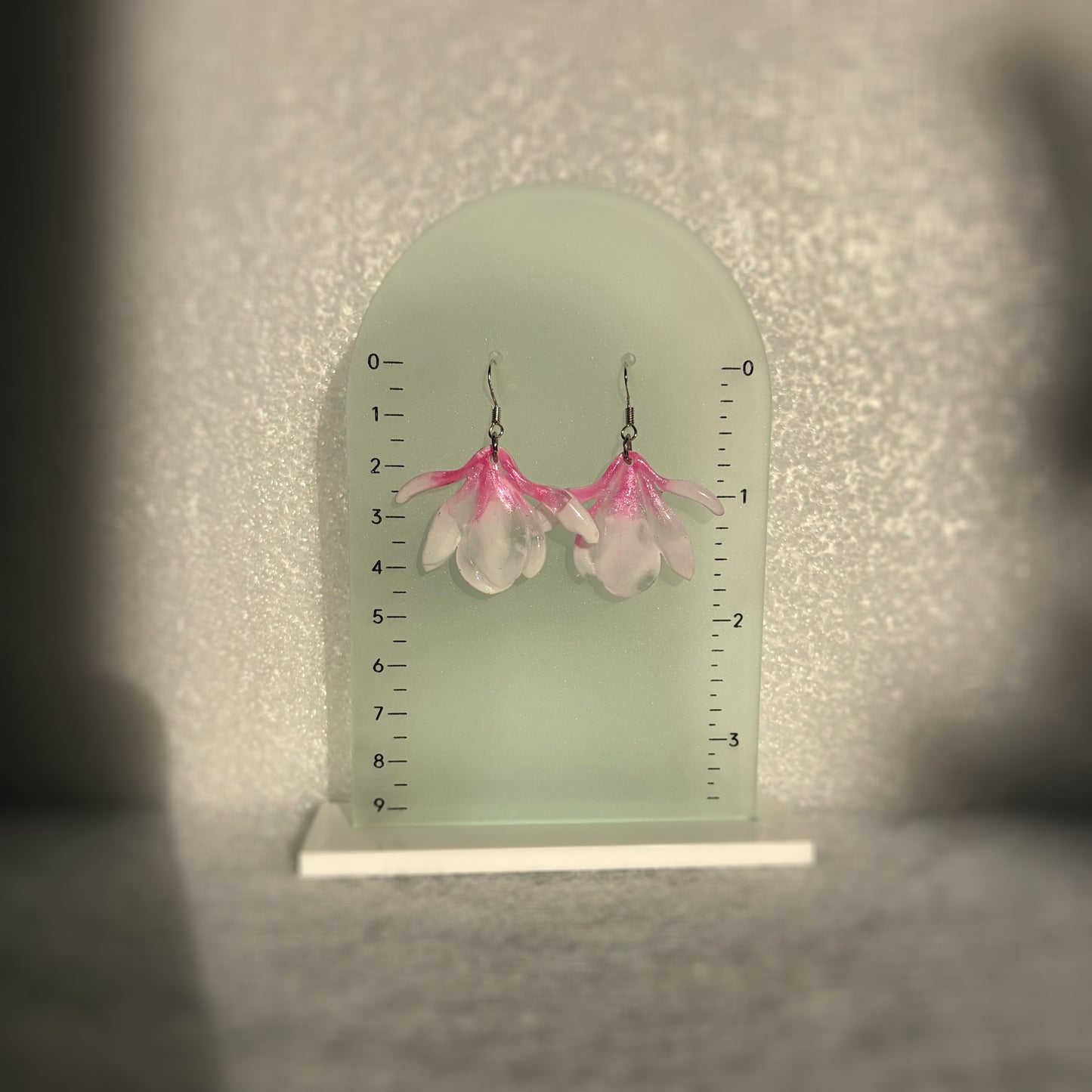 Magnolia Pink/Pink Flower Earrings