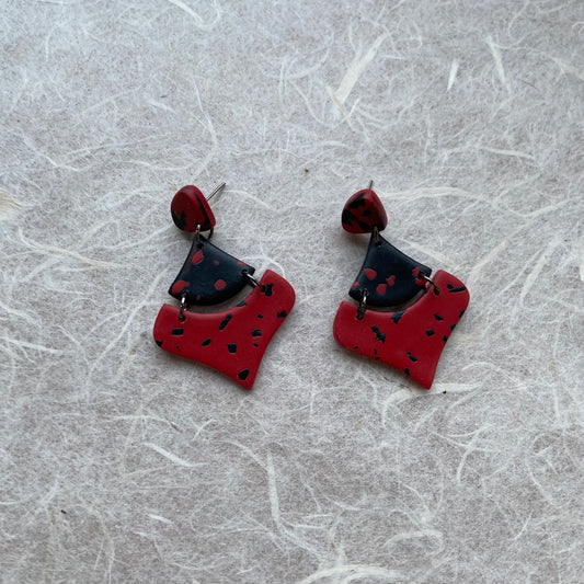 Red & Black Flamenco Earrings