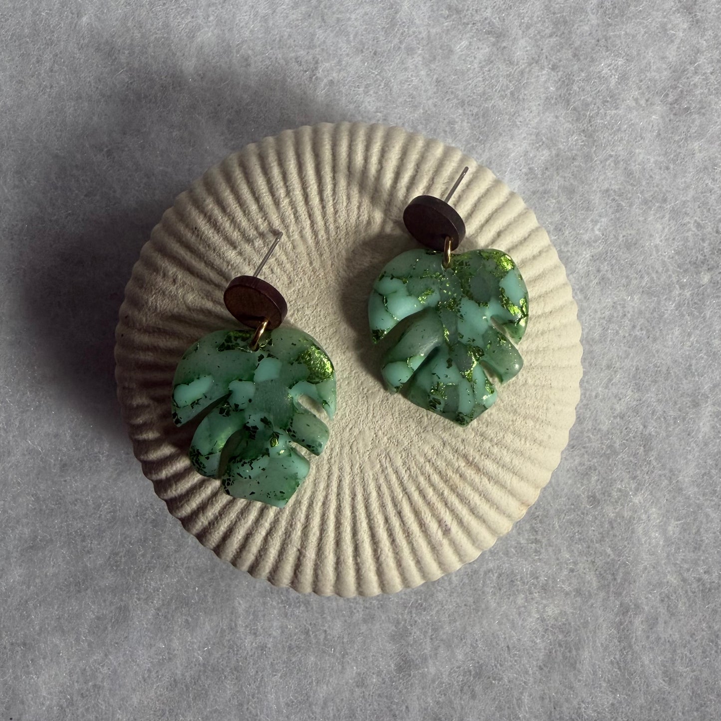 Monstera leaves Earrings