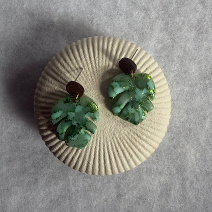 Monstera leaves Earrings