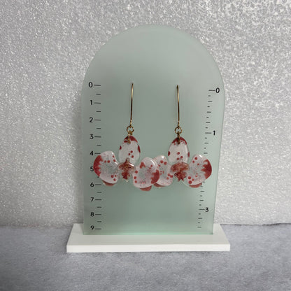 Pink & White Orchid Earrings
