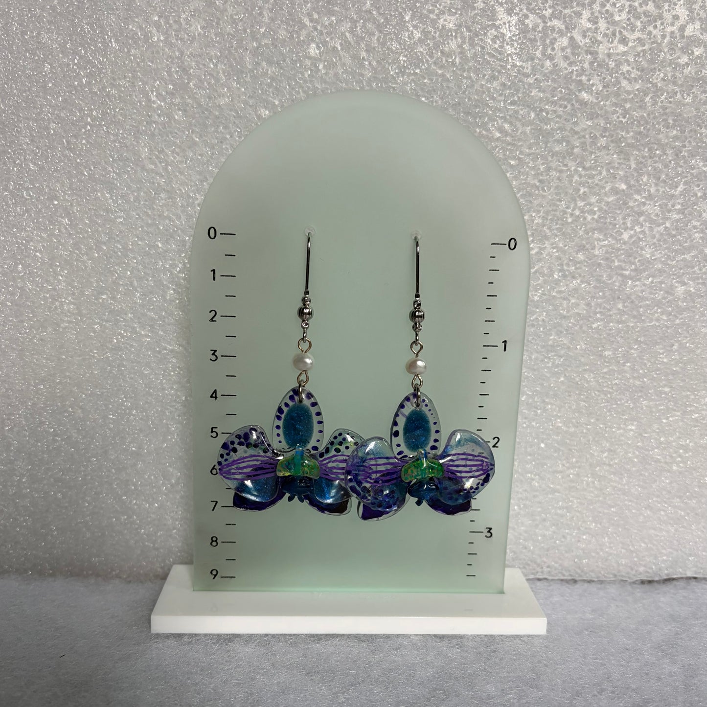 Blue & Purple Orchid Earrings